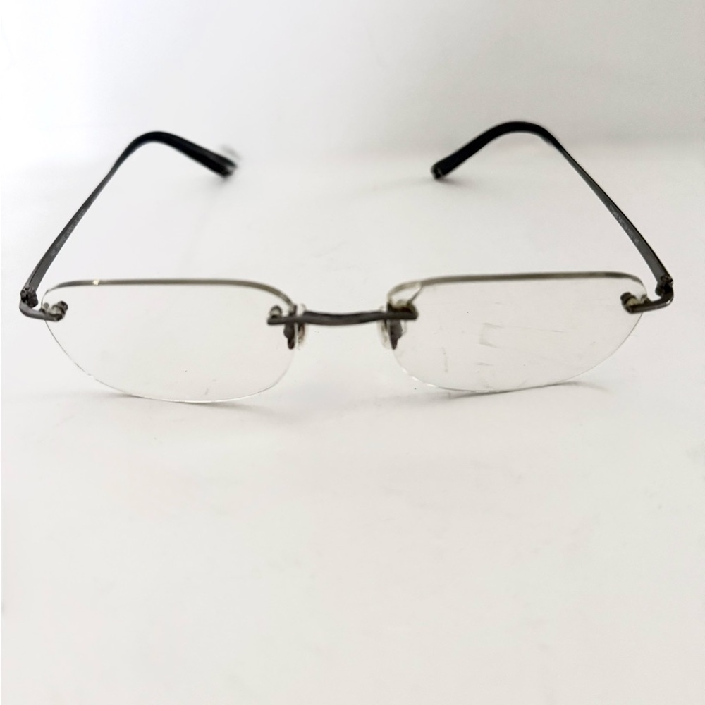 Fendi Vintage 90s Metal Rimless Glasses Frames F704M 54mm
